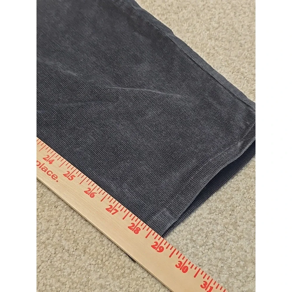 Flint and Tinder Men's Straight Fit Corduroy Pants Size 36x29 Gray Preppy Hemmed